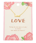 Card and LOVE Necklace