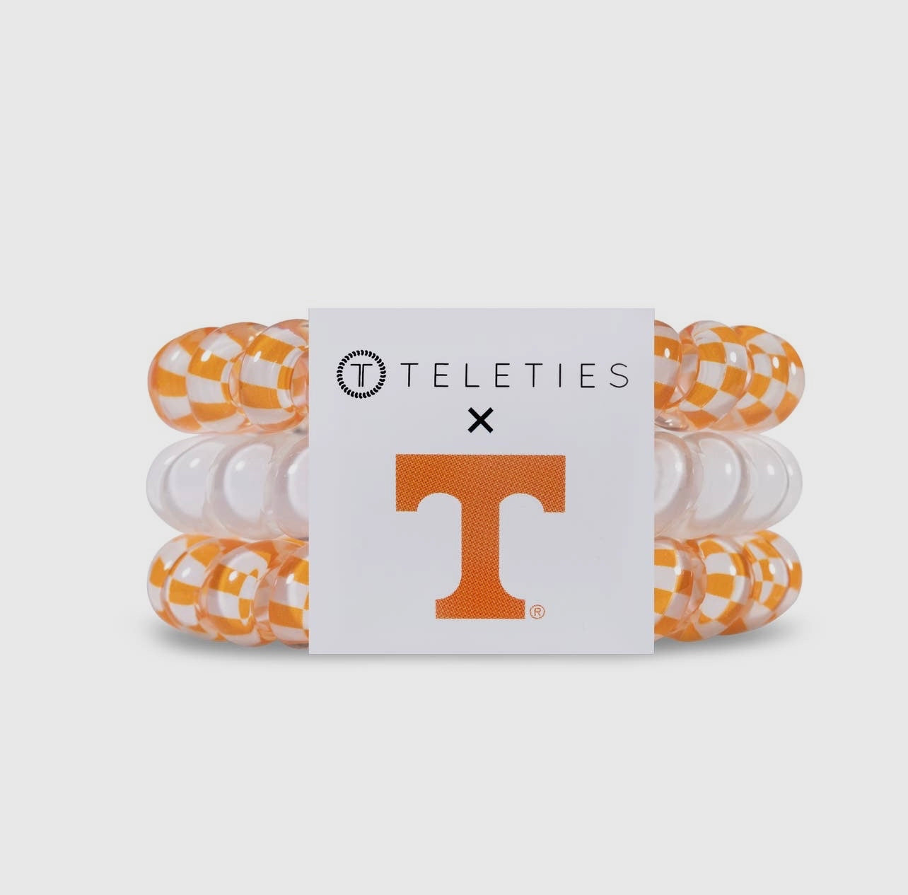 3-pack of University of Tennessee Collegiate Teleties with orange and white.