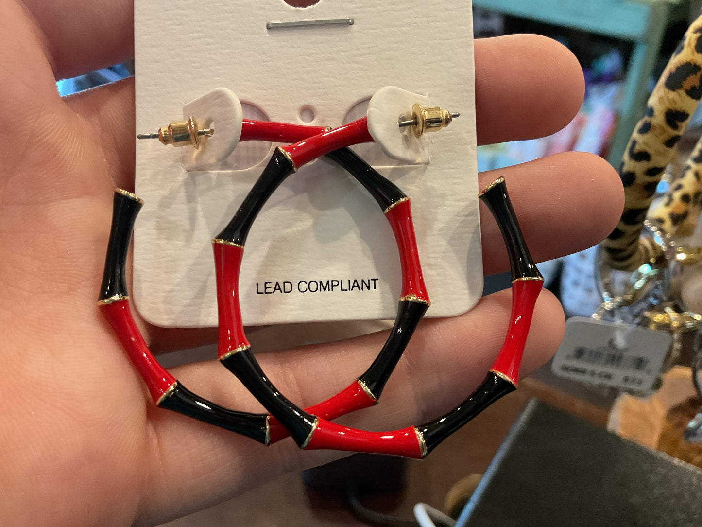 Color Bamboo Metal Earrings