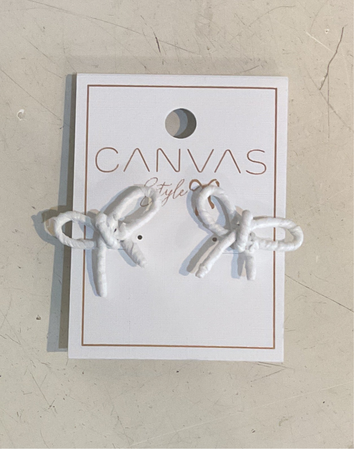 Canvas Kendall Raffia Tied Bow Earrings