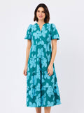 Mary Square - Kinsley Dress | Lagoon Bloom Ocean