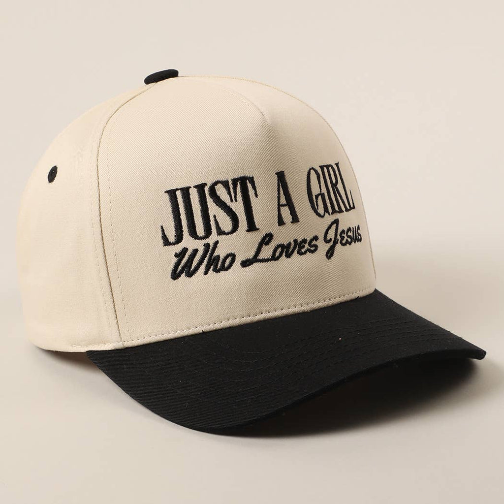 Fashion City - Just A Girl Who Loves Jesus Embroidery Trucker Hat