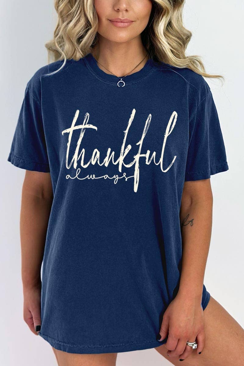 COLORBEAR - Thankful Graphic Garment Dyed Tee
