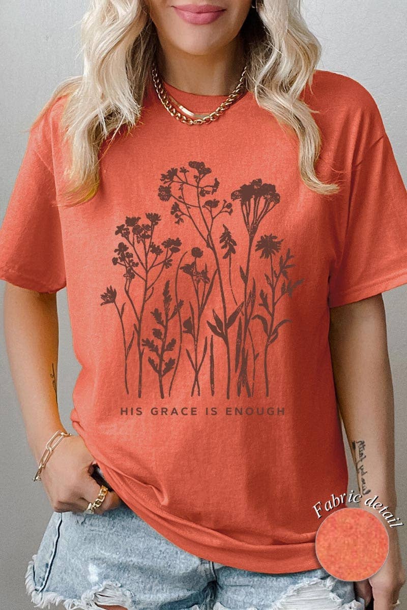 COLORBEAR - Christian Wildflower Graphic Heavy Cotton Tee