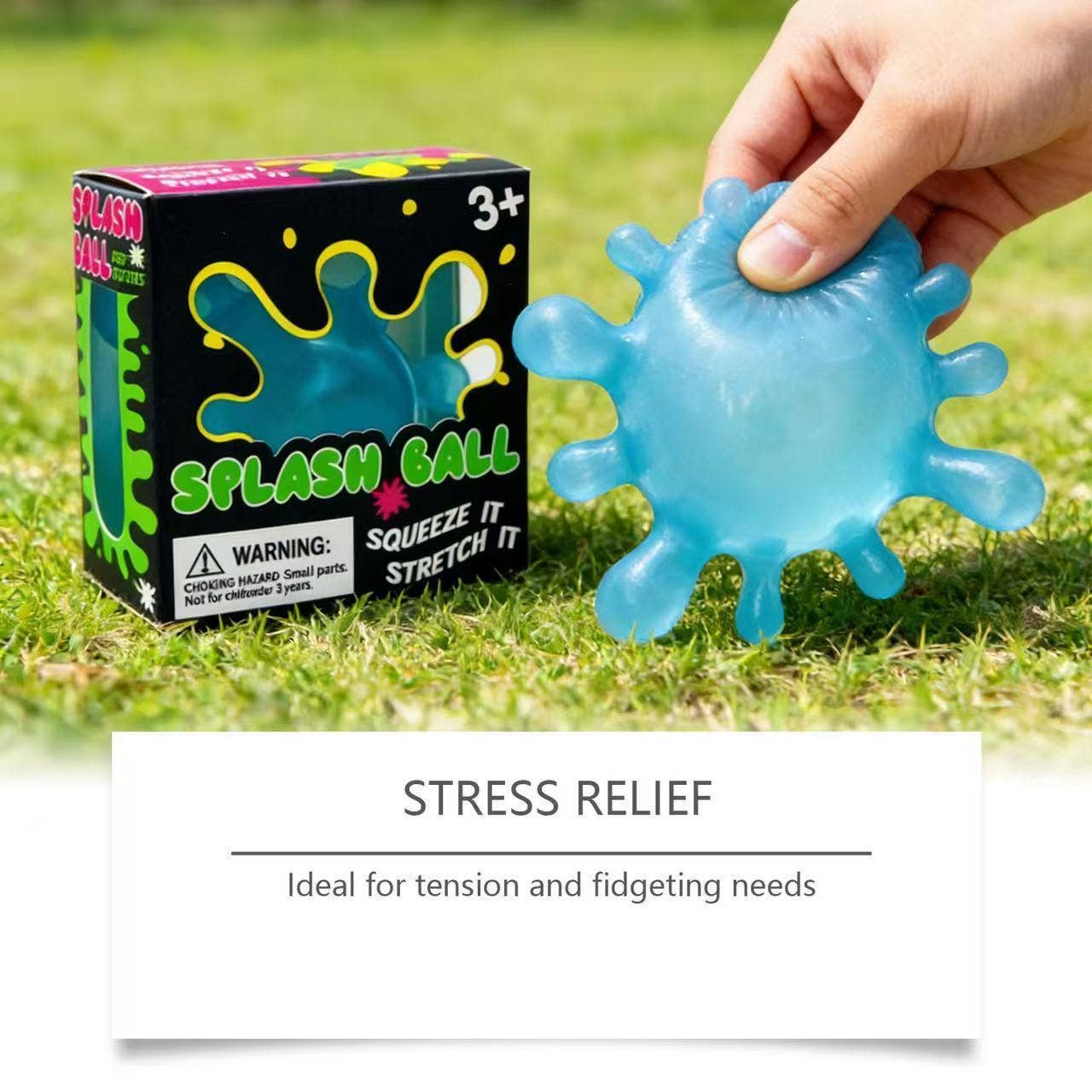 Eagle Crest Industries Inc. - Virus Splash Ball TPR Squishy Fidget Toy - Stress Relief Squ