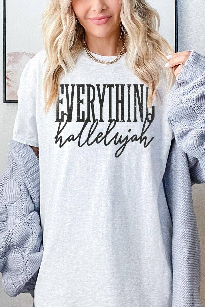 COLORBEAR - Everything Hallelujah Graphic Heavy Cotton Tee