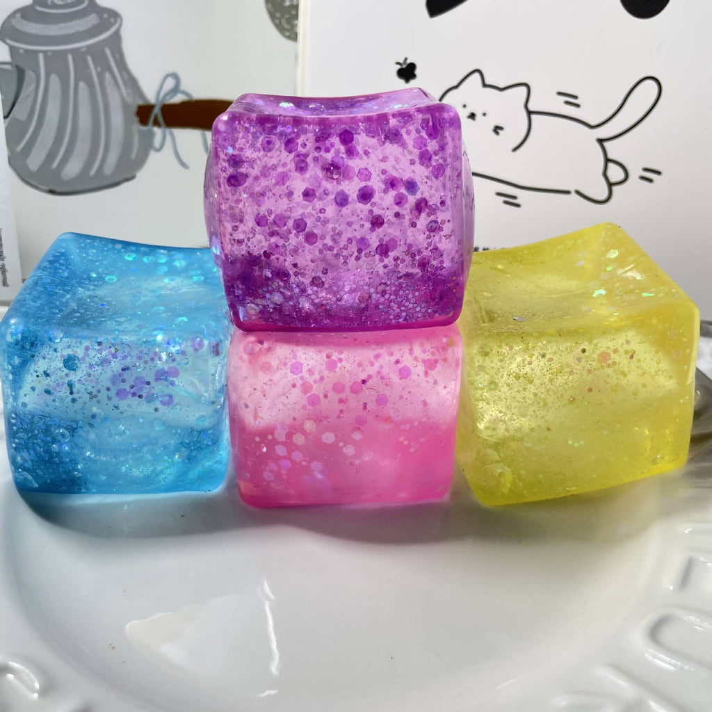 Eagle Crest Industries Inc. - Glitter Sugar Ice Cube Squeezy Stress Relief Toy