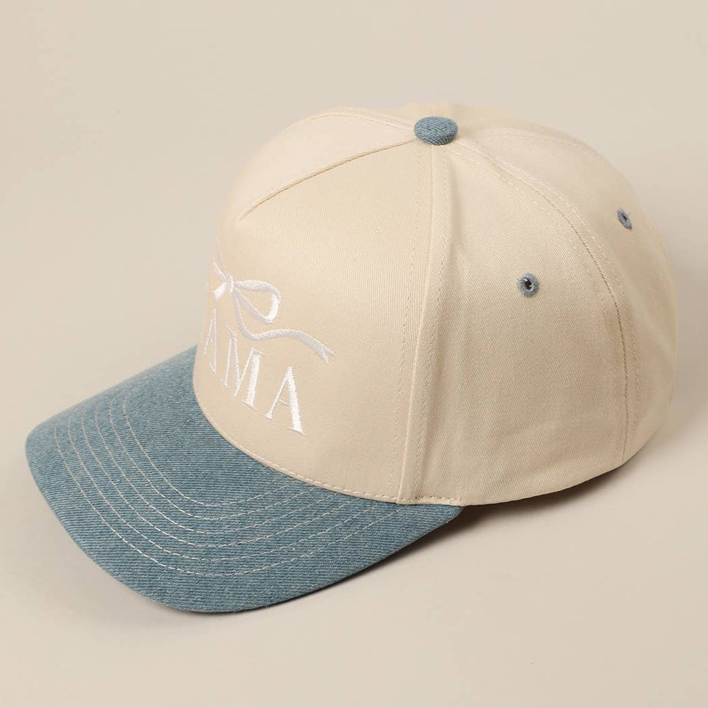Fashion City - MAMA Ribbon Embroidered Two-Tone Trucker Hat