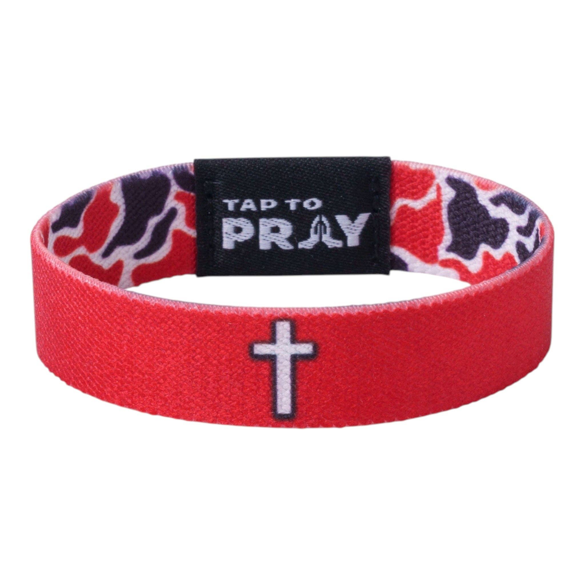 Versible - Tap To Pray™ Wristbands - Team Camo - Red & Black