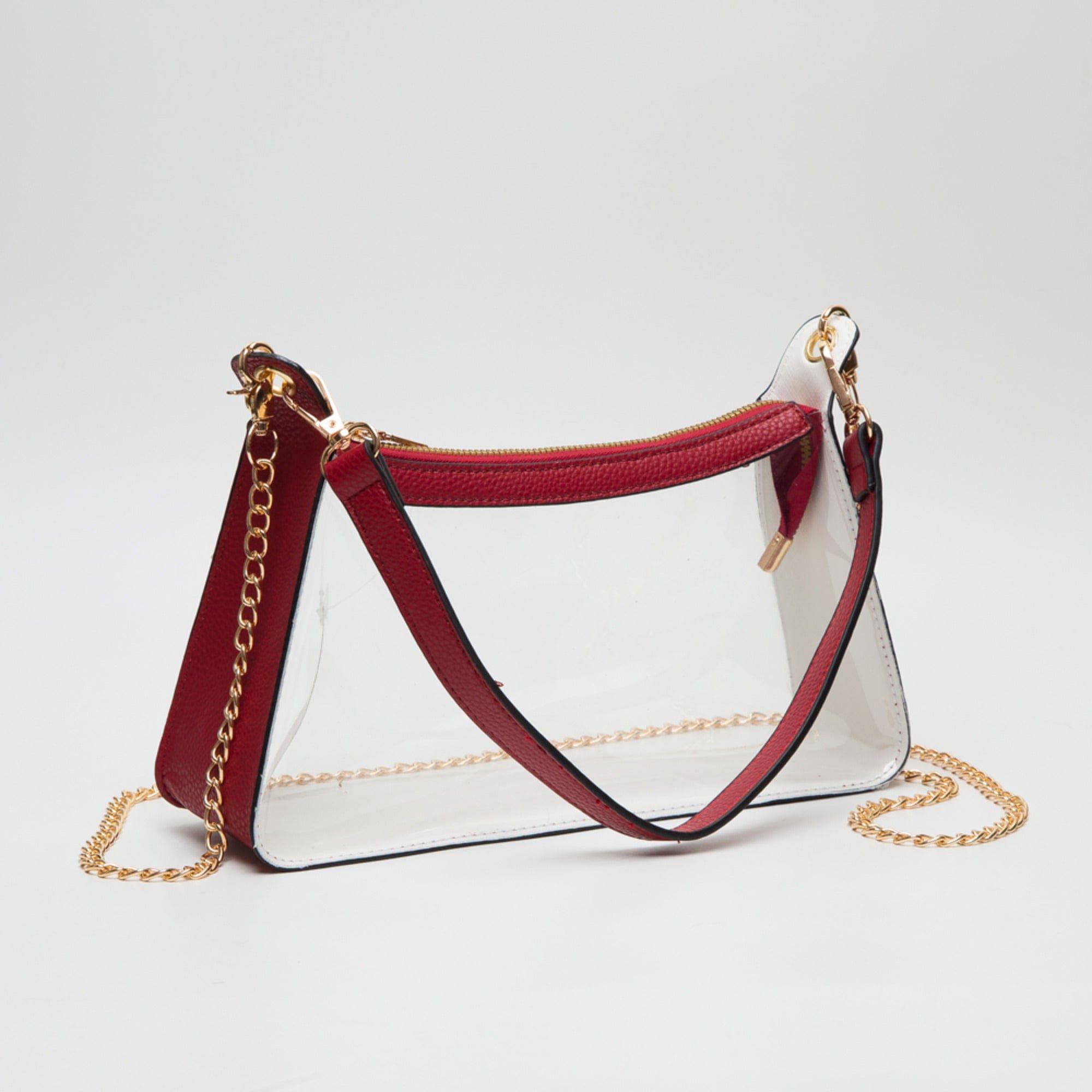 MiMi Wholesale - TG10618 Marilyn Clear Satchel Bag With Chain Strap