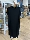 Solid short sleeve midi dress