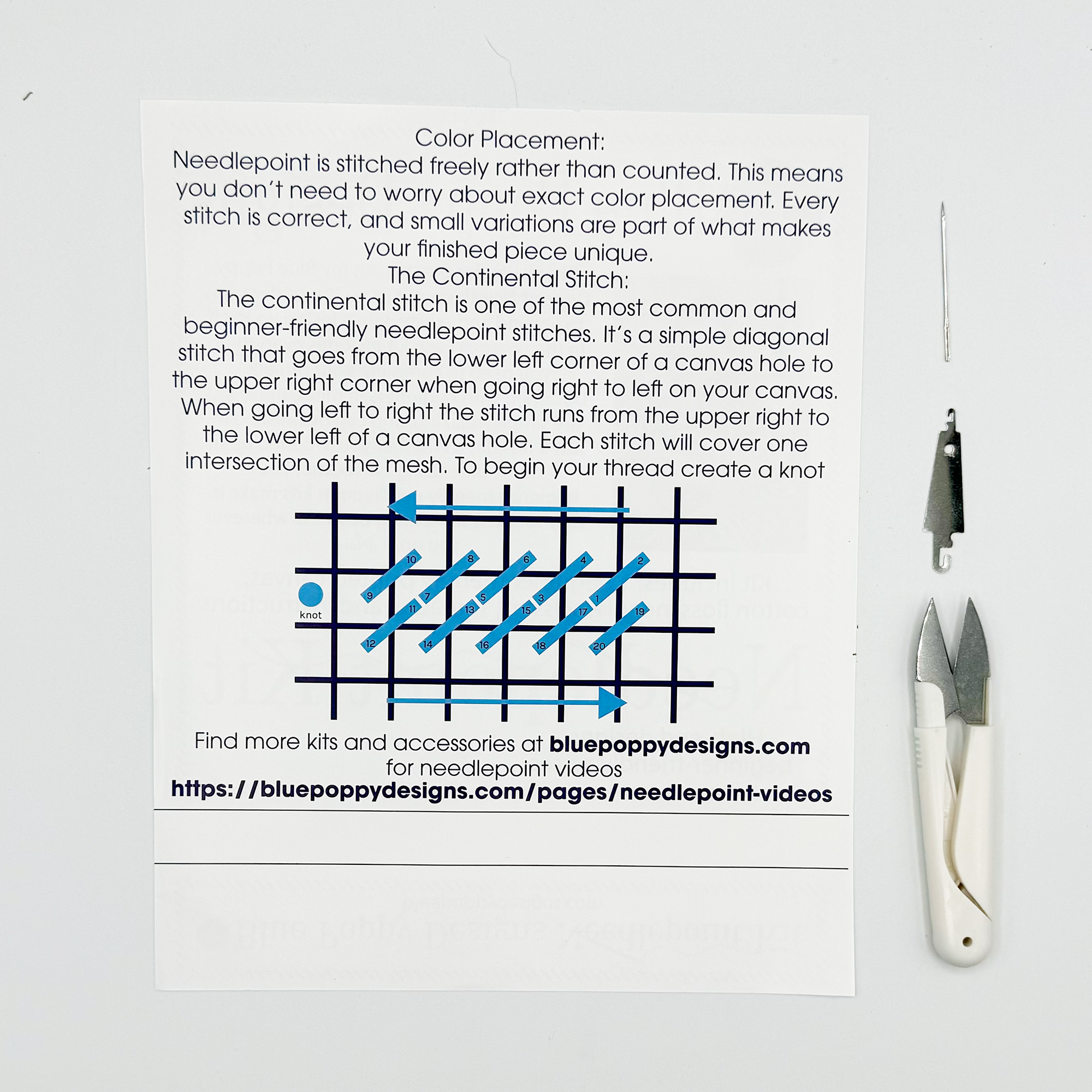 Blue Poppy Designs - Butter Needlepoint Kit