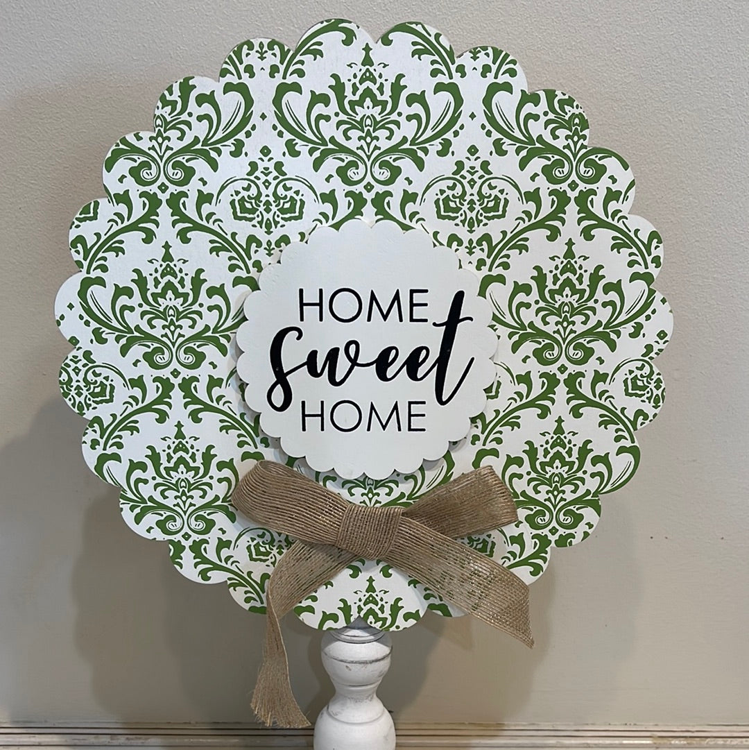 Home Sweet Home Wreath topper for welcome sign.