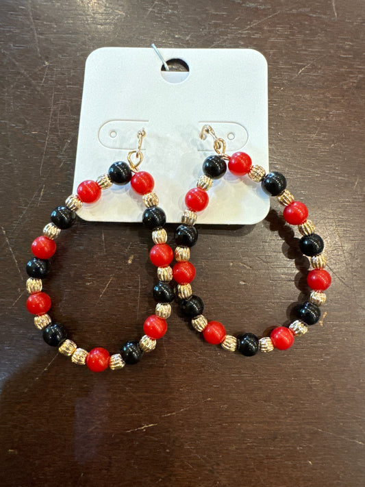 Gameday Beaded Teardrop Earrings