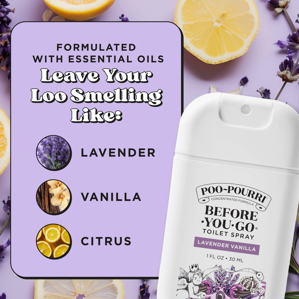 ~Pourri - Poo~Pourri - 1oz Pocket Sprayer w/ Pouch - Lavender Vanilla