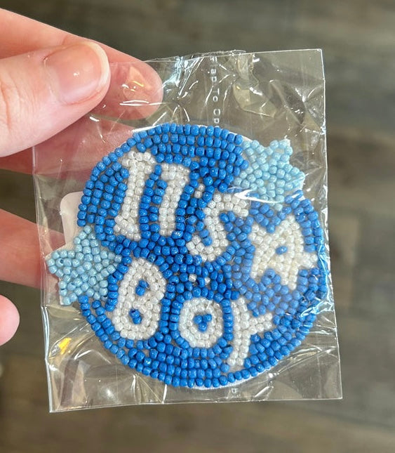Beaded Gender Reveal Pin