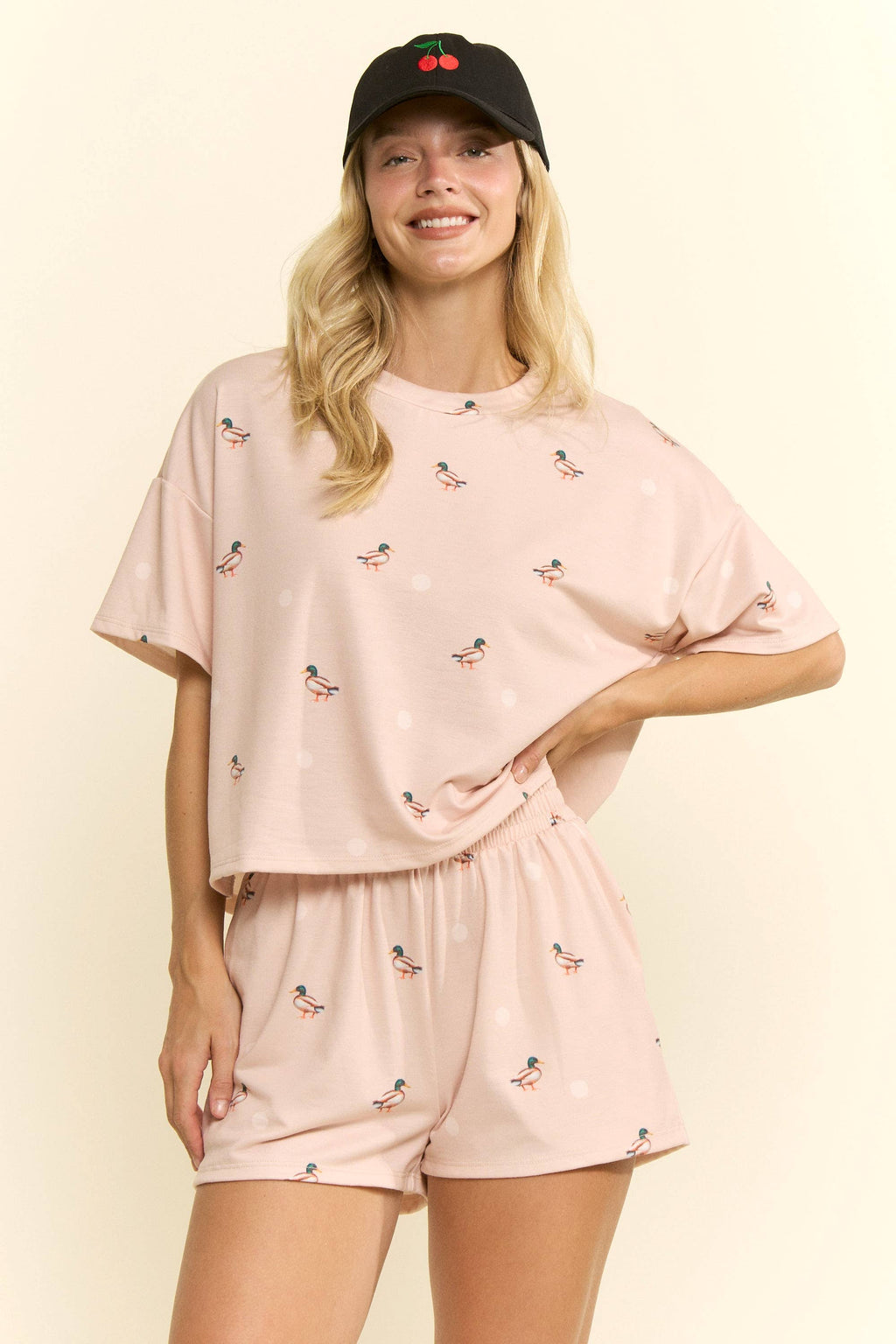 JADE BY JANE - DUCK PRINT LOUNGE SET