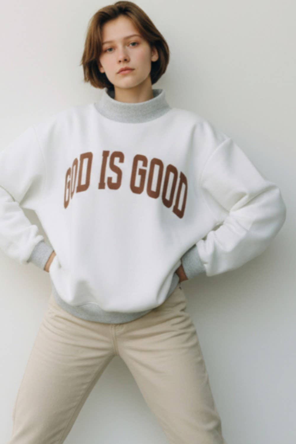 'JESUS & GOD IS GOOD' Reversible Sweatshirt