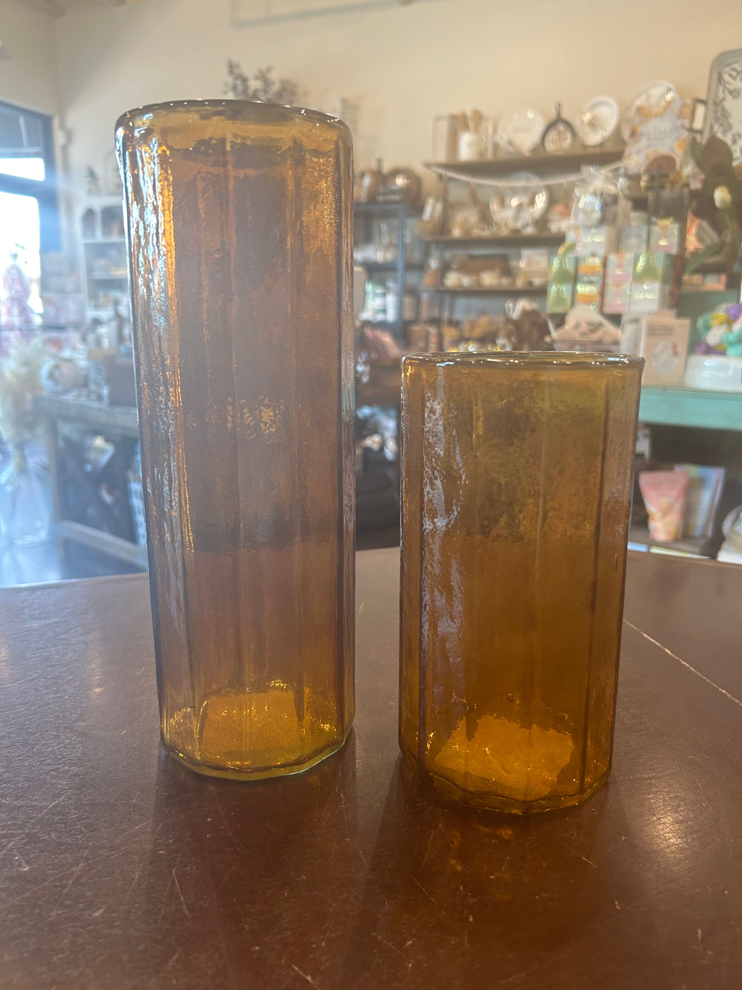Amber Glass Vase