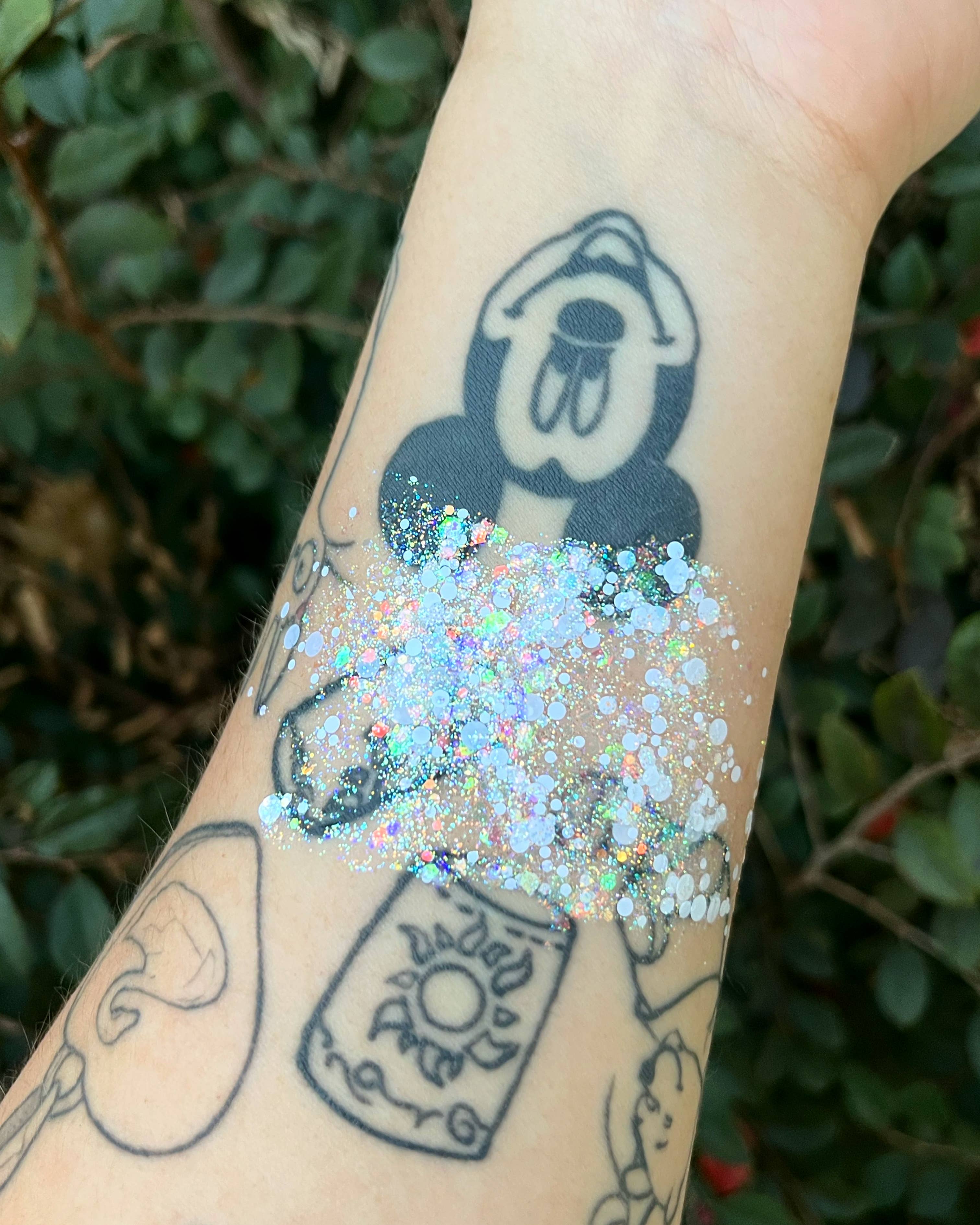 Nola Glitter Goddess - Bridal Bride Wedding White Iridescent Face and Body Glitter