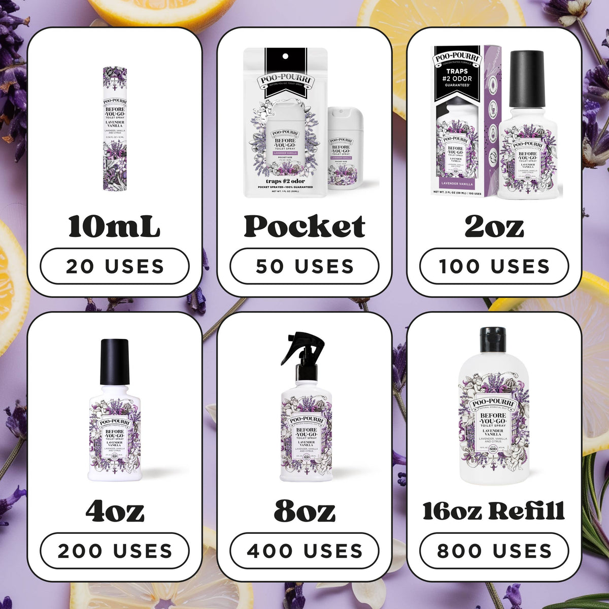 ~Pourri - Poo~Pourri - 1oz Pocket Sprayer w/ Pouch - Lavender Vanilla