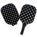 Black/White Dot Pickleball Paddle