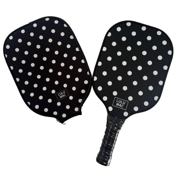 Black/White Dot Pickleball Paddle