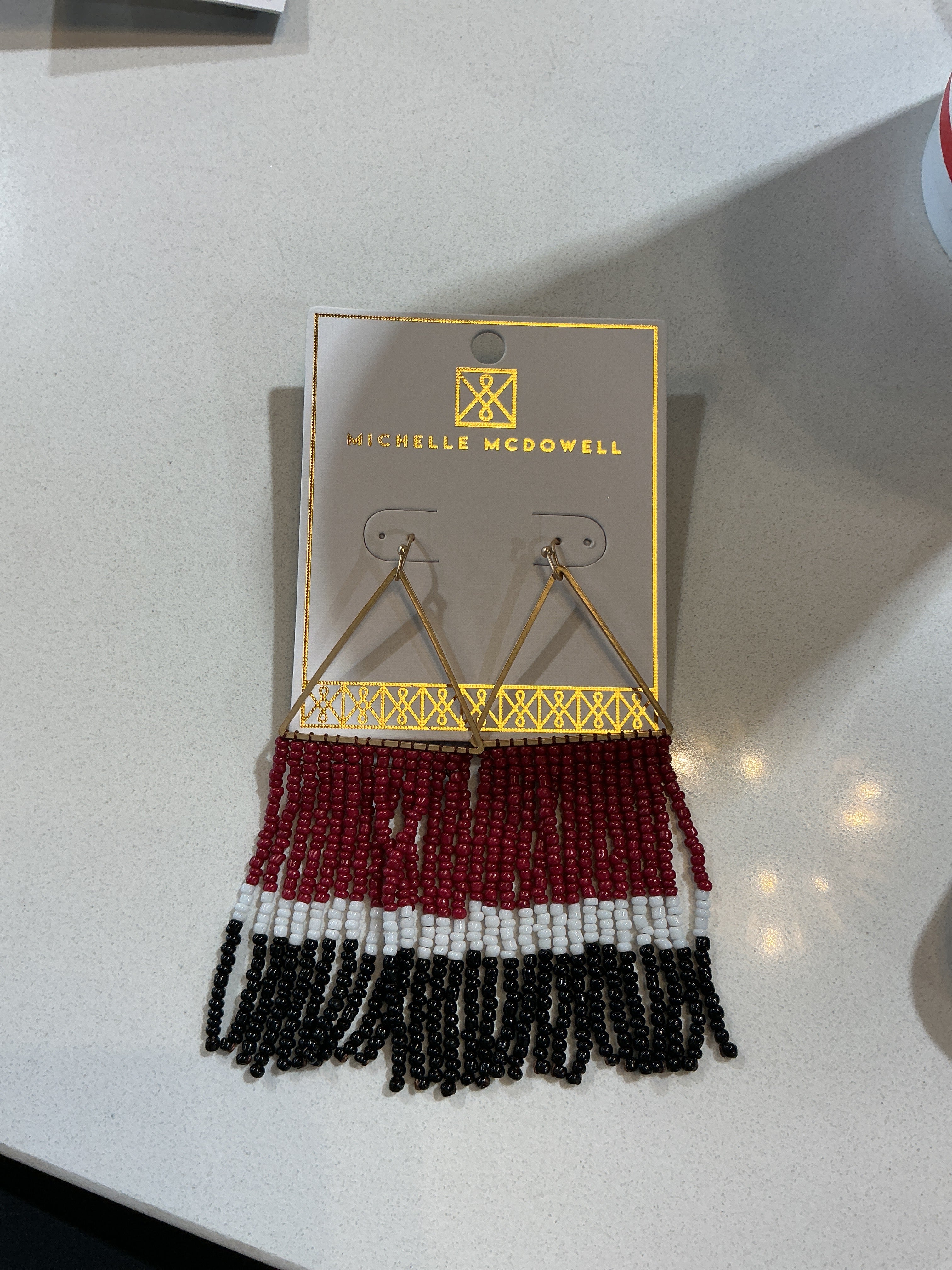 Michelle McDowell Greer Red and Black Earrings