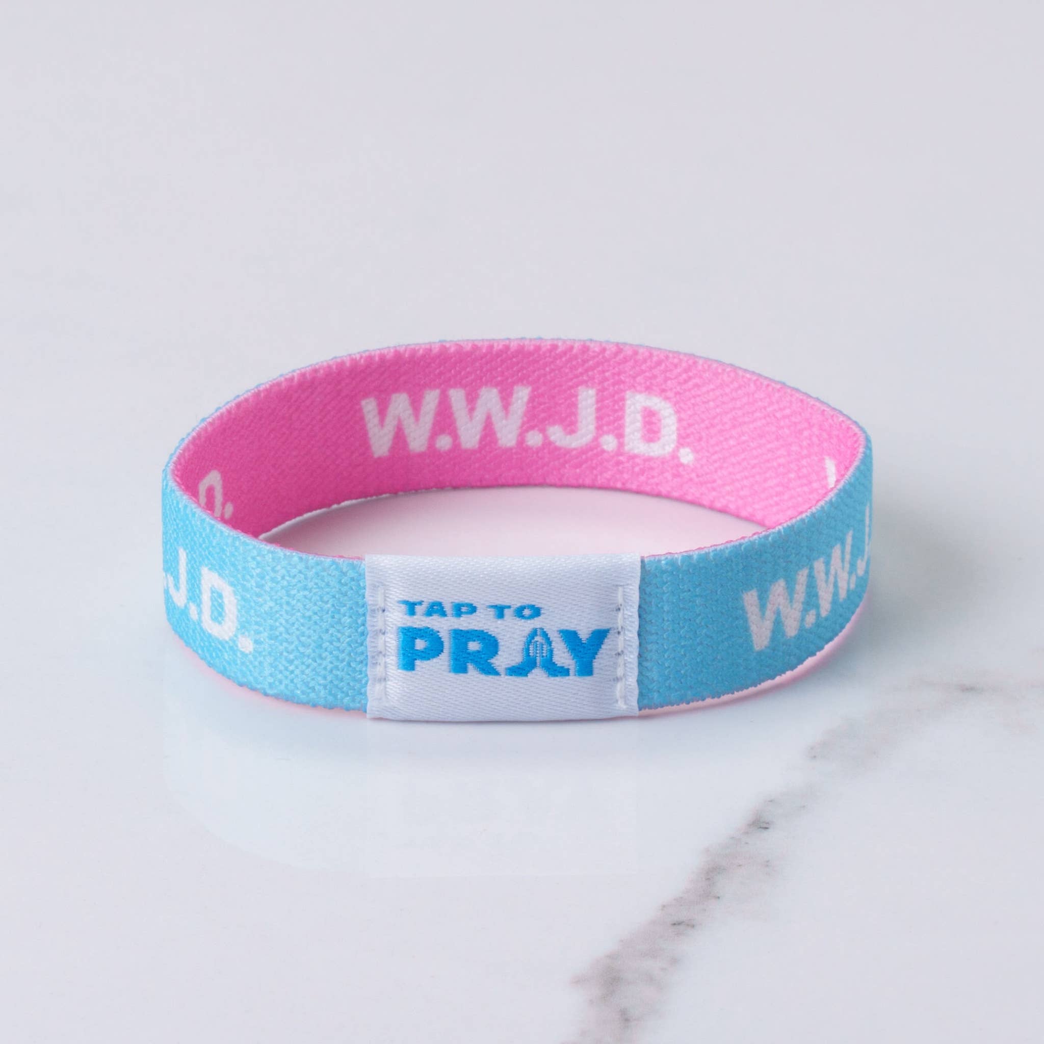 Versible - Tap To Pray™ Wristbands - Blue & Pink WWJD