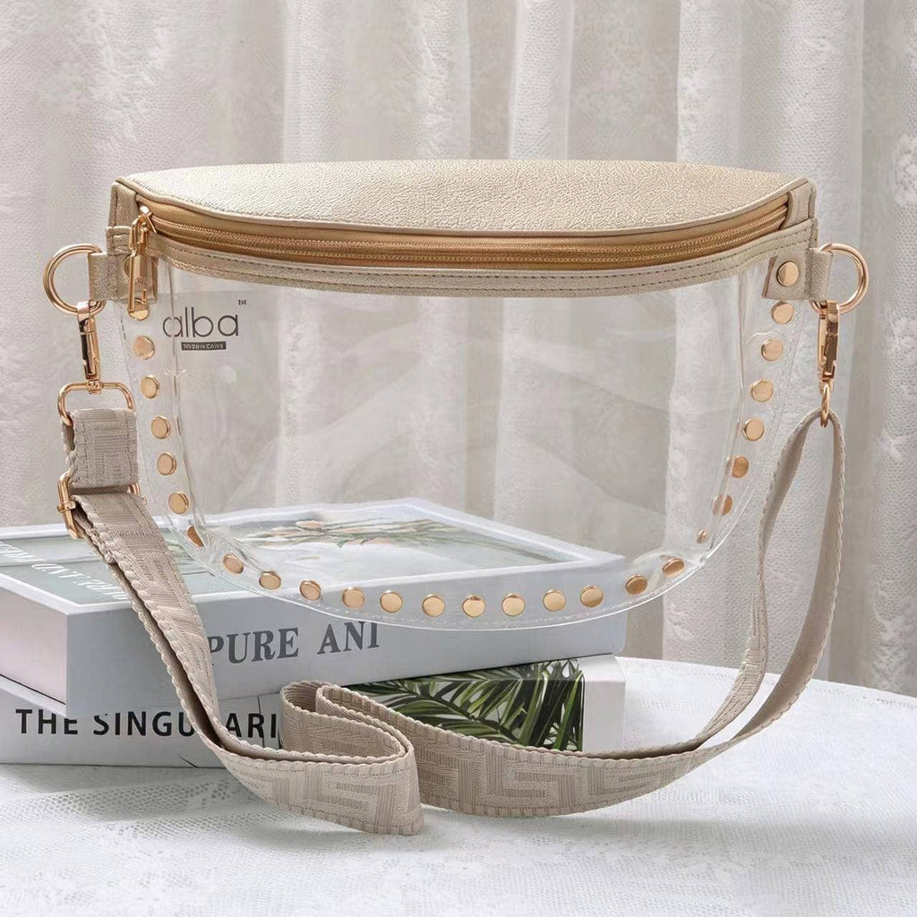MiMi Wholesale - CB701 Lorna Clear Gameday Studded Crossbody Bag