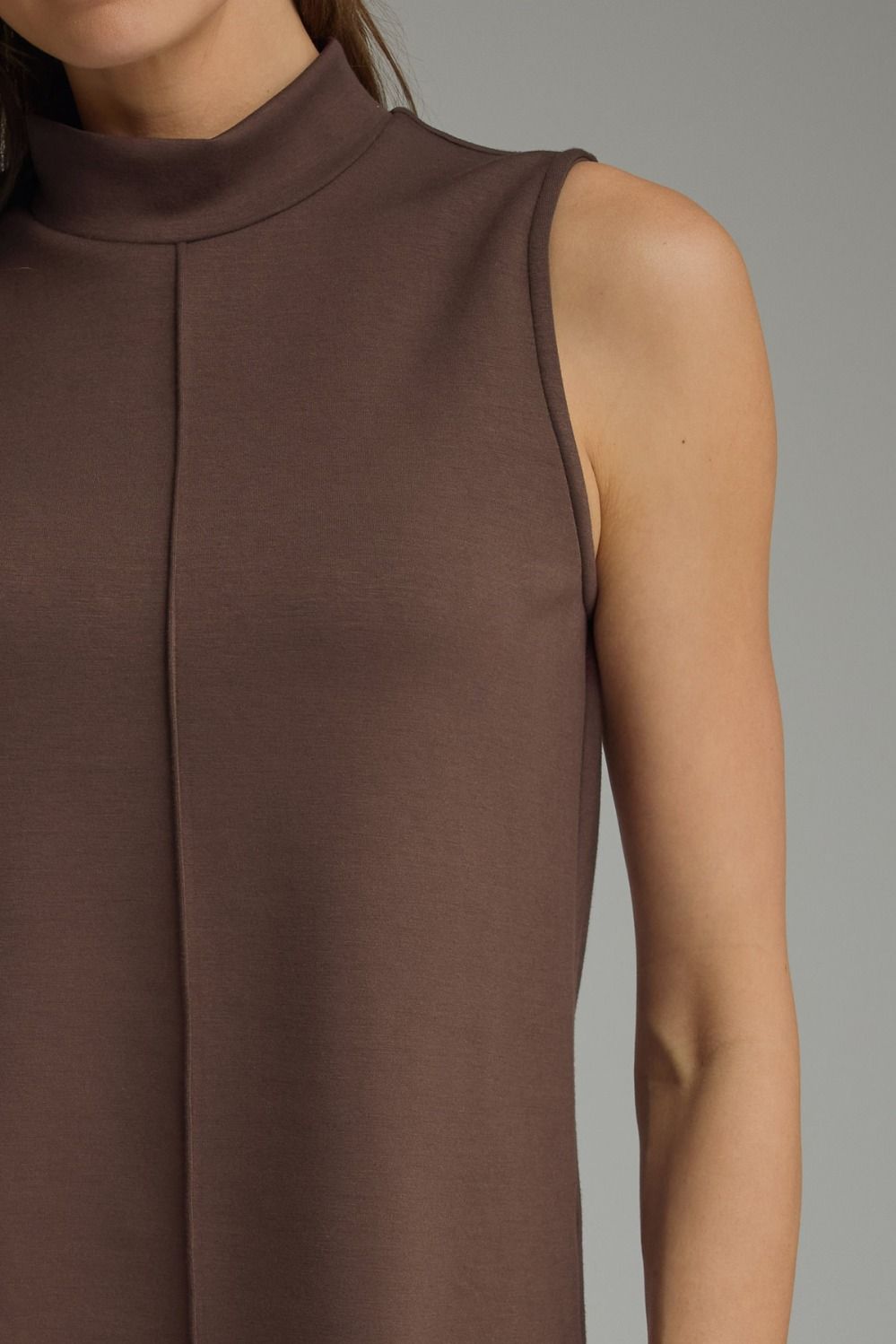 Mock Neck Sleeveless Top