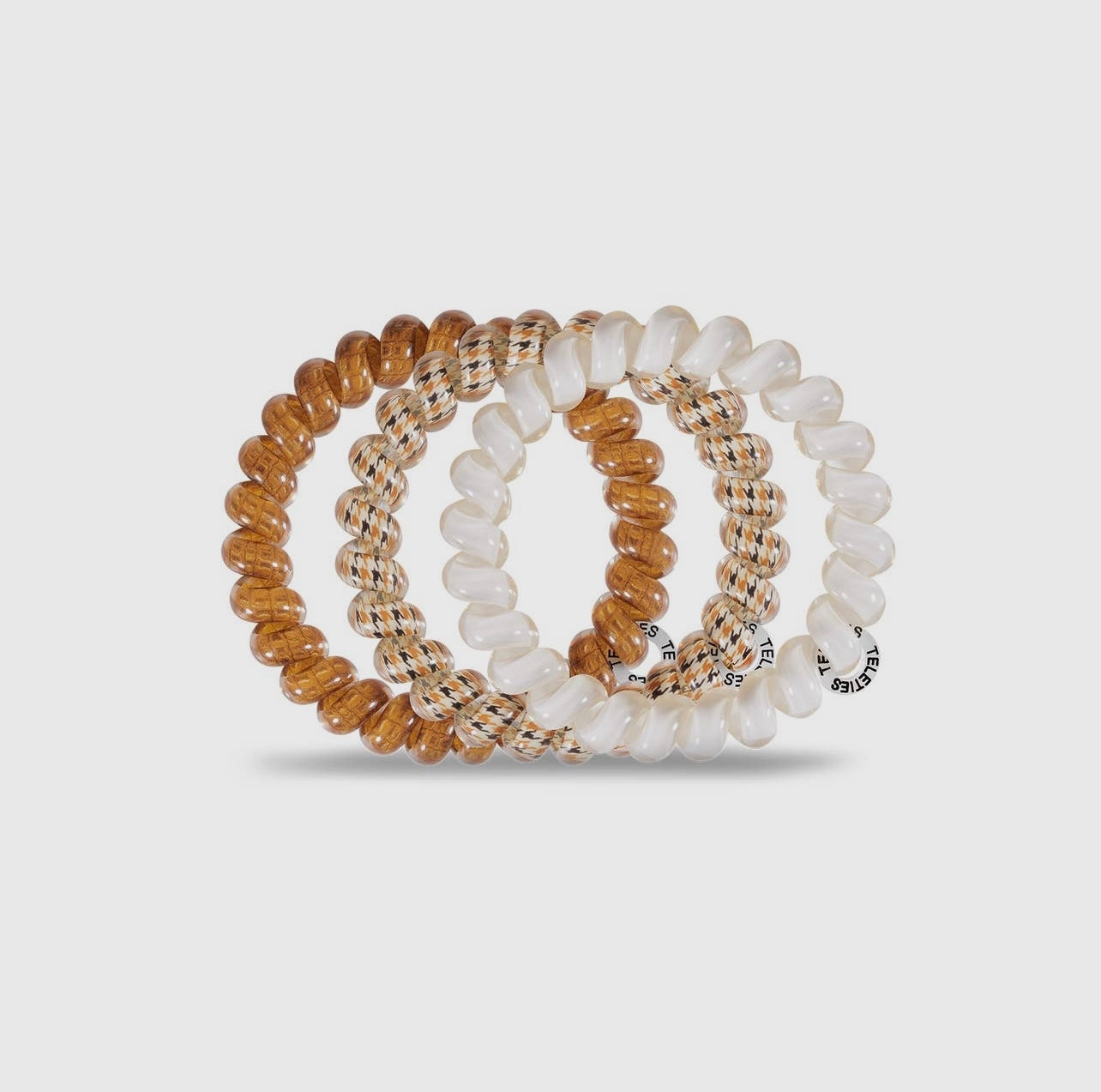Upstage beige teletie hair ties.