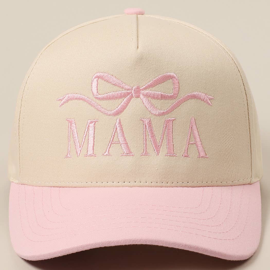 Fashion City - MAMA Ribbon Embroidered Two-Tone Trucker Hat