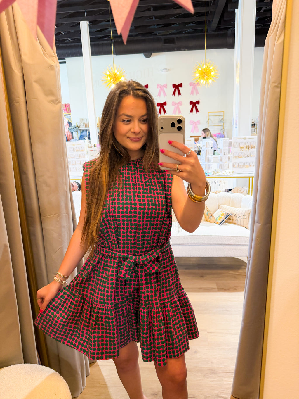 PINCH - MULTI-COLOR POLKA DOT TIERED MINI DRESS - 6867DA