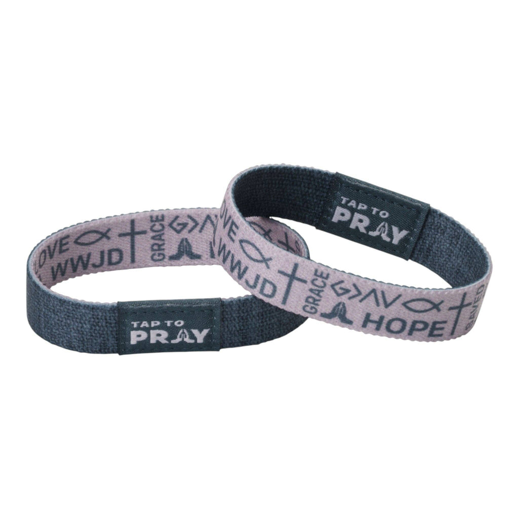 Versible - Tap To Pray® Wristband – Symbols of Faith - Taupe