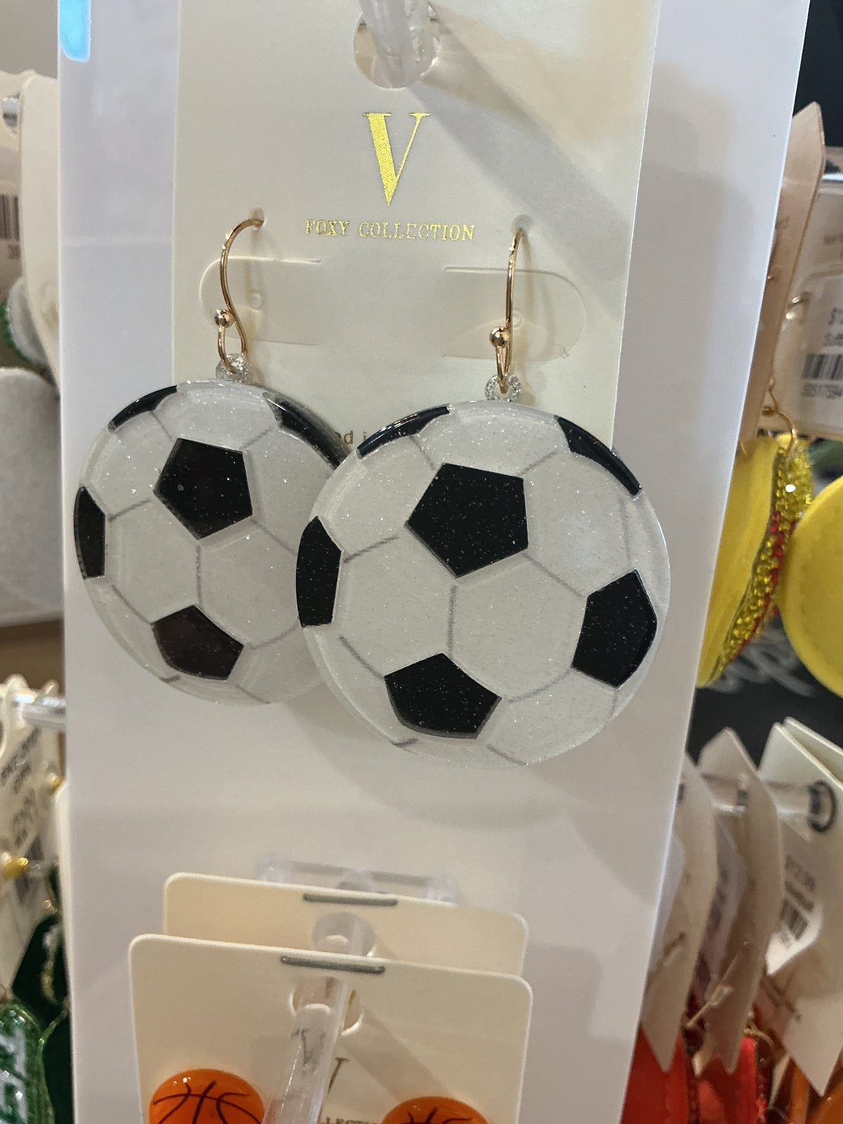 Sports Glitter Dangle Earrings