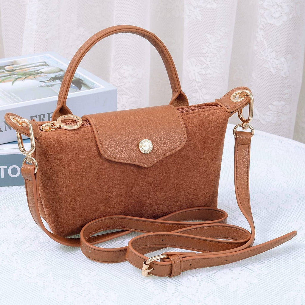 MiMi Wholesale - SD781 Hazel Suede Small Crossbody Bag