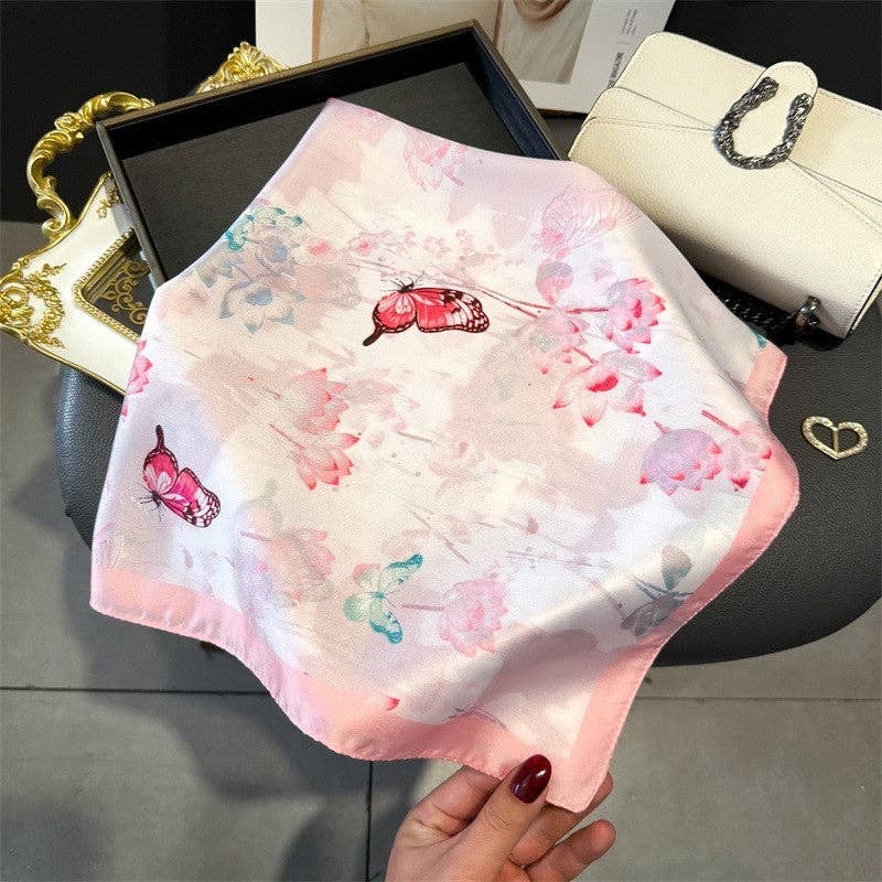 Sheer Trend - Fashion Print Square Scarf