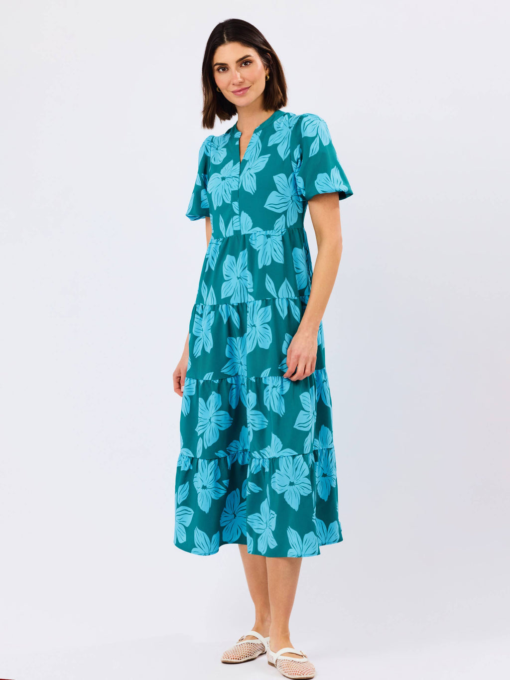 Mary Square - Kinsley Dress | Lagoon Bloom Ocean