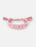 Elevated Faith - Pink WWJD Embroidered Bracelet