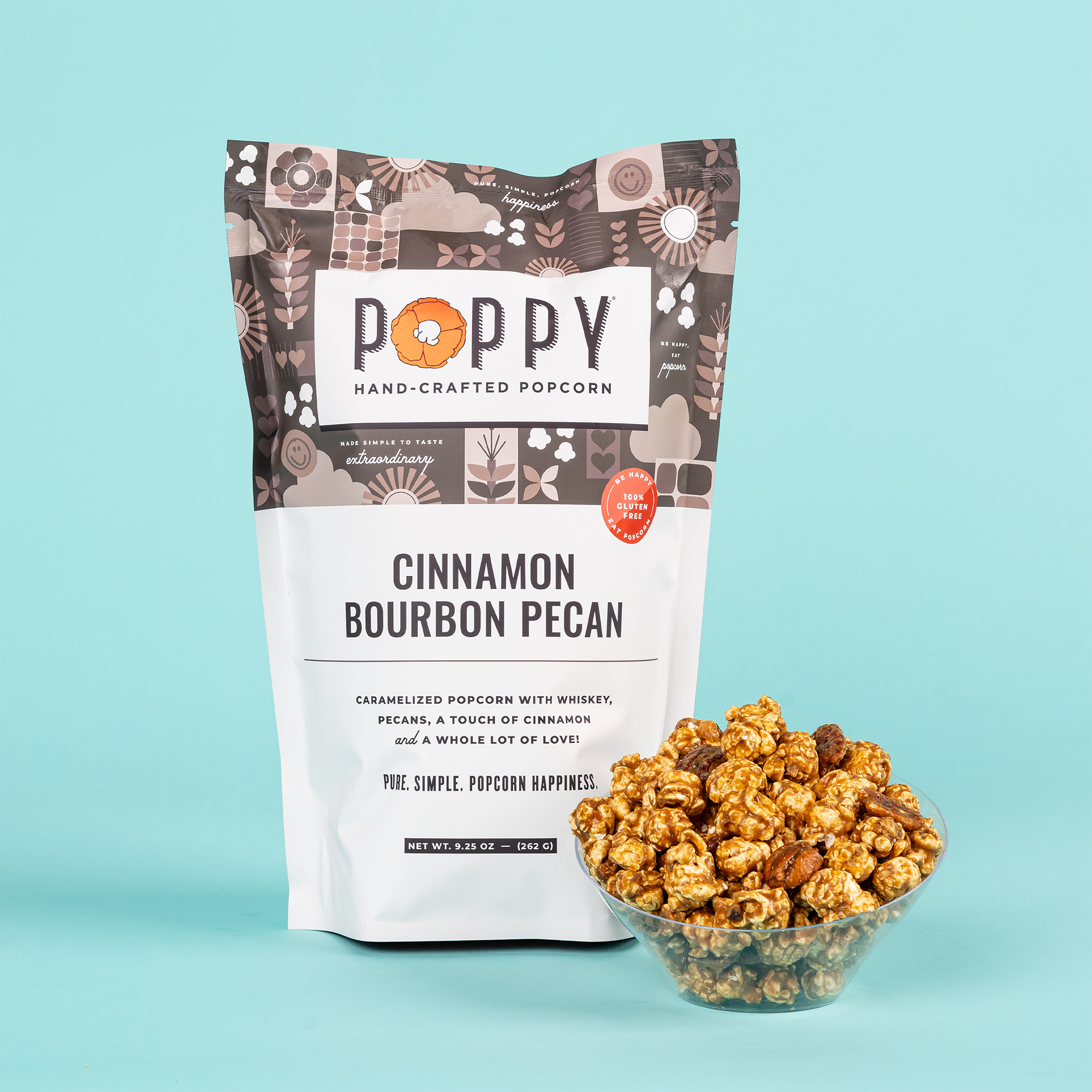 Poppy Hand-Crafted Popcorn - Cinnamon Bourbon Pecan Popcorn