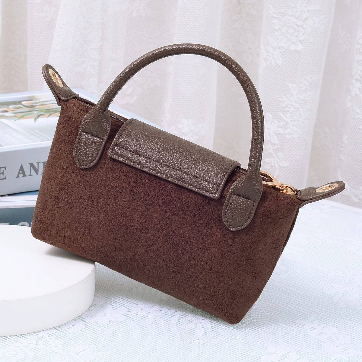 MiMi Wholesale - SD781 Hazel Suede Small Crossbody Bag