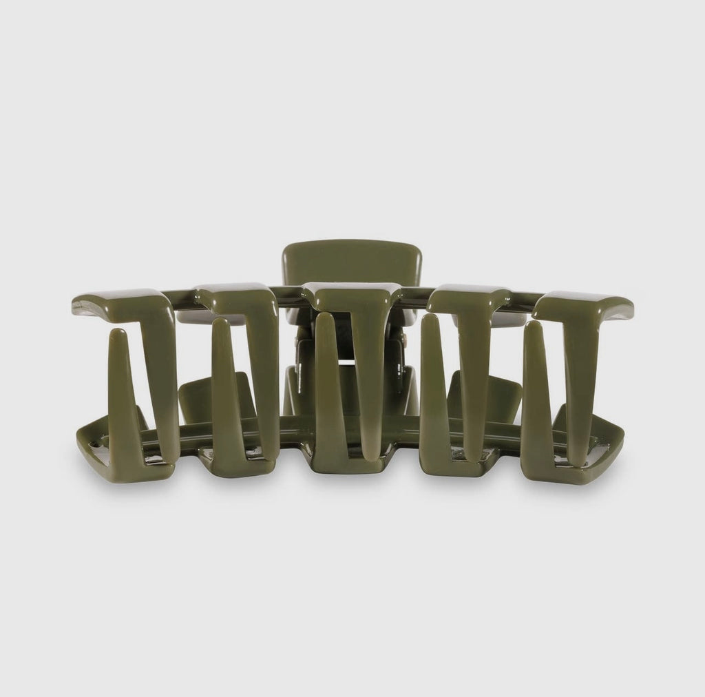 Olive classic teletie claw clip.