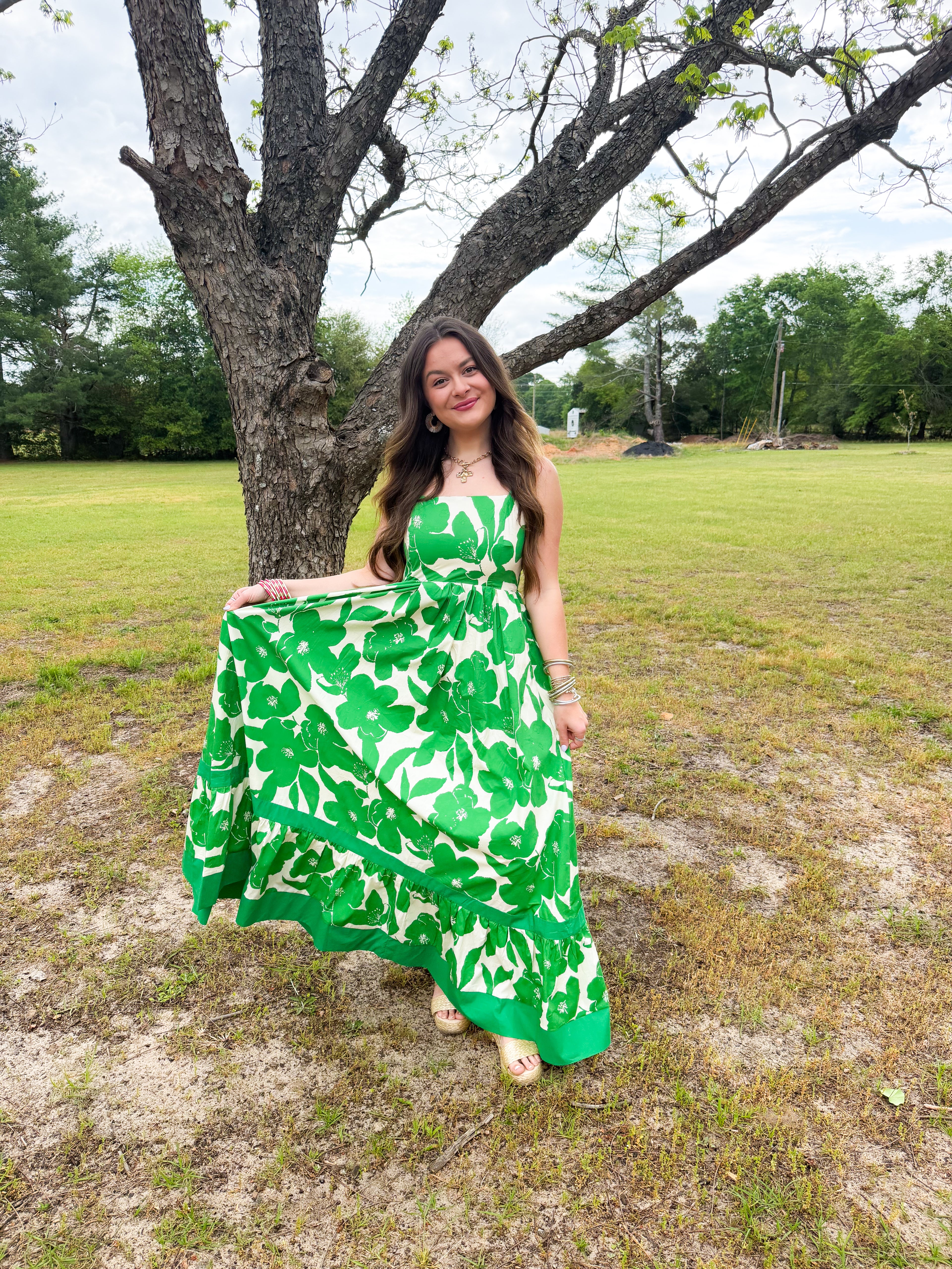 FLORAL TIERED MAXI DRESS - 6658D