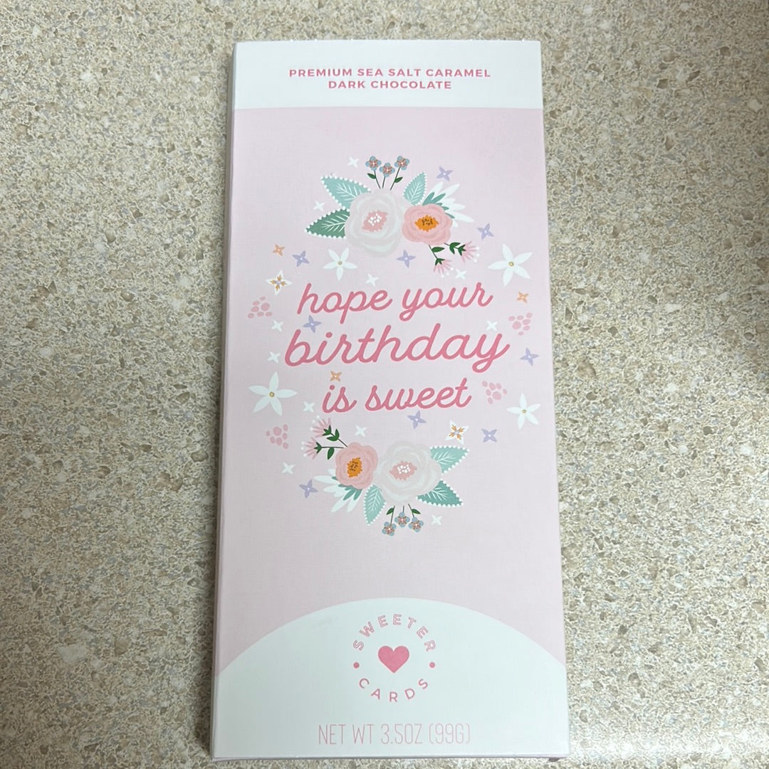 "Hope your birthday is sweet" sweeter card.