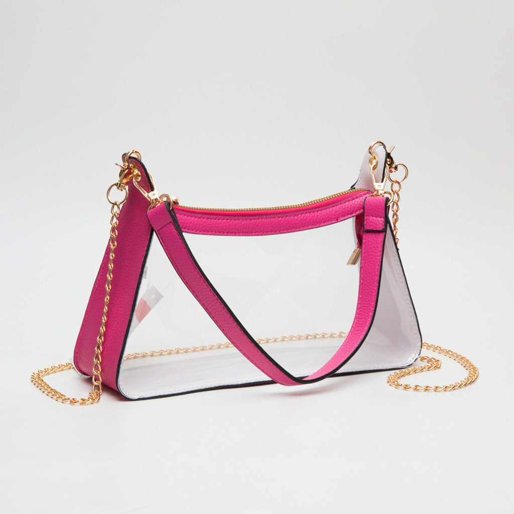 MiMi Wholesale - TG10618 Marilyn Clear Satchel Bag With Chain Strap