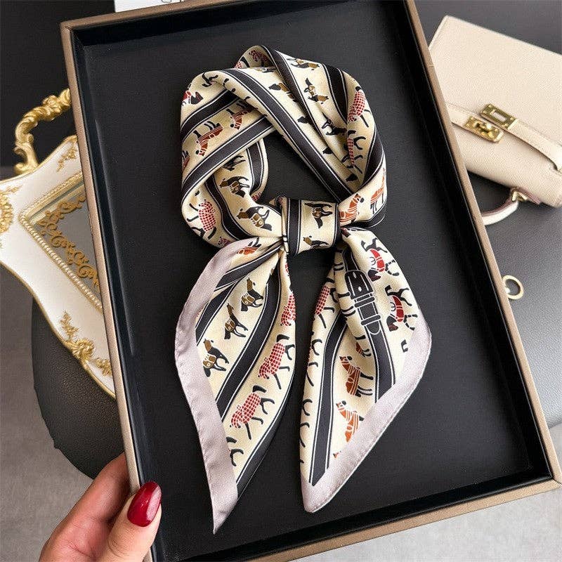 Sheer Trend - Fashion Print Square Scarf