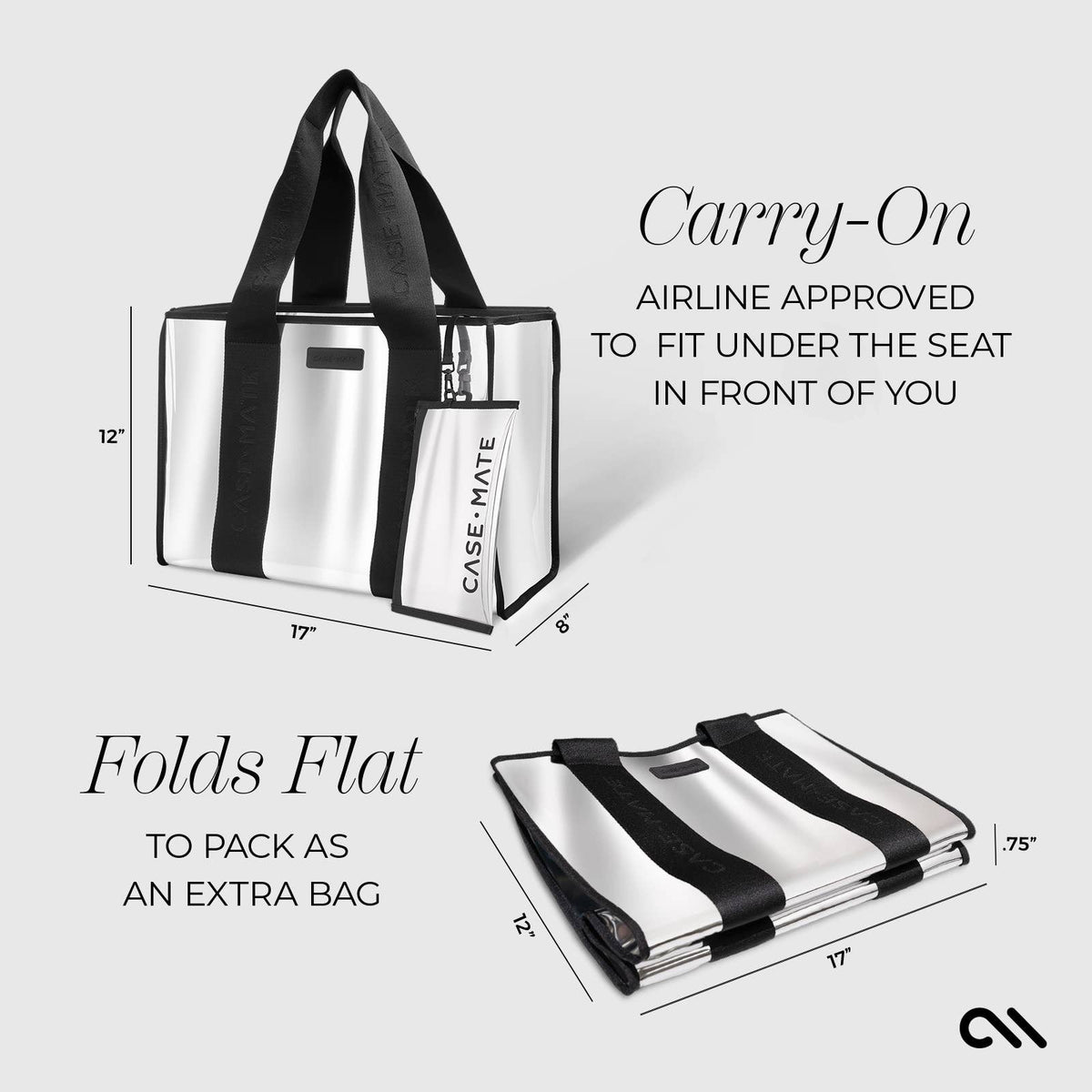 Case-Mate - Case-Mate Silver Chrome Jelly Tote Bag (Classic)