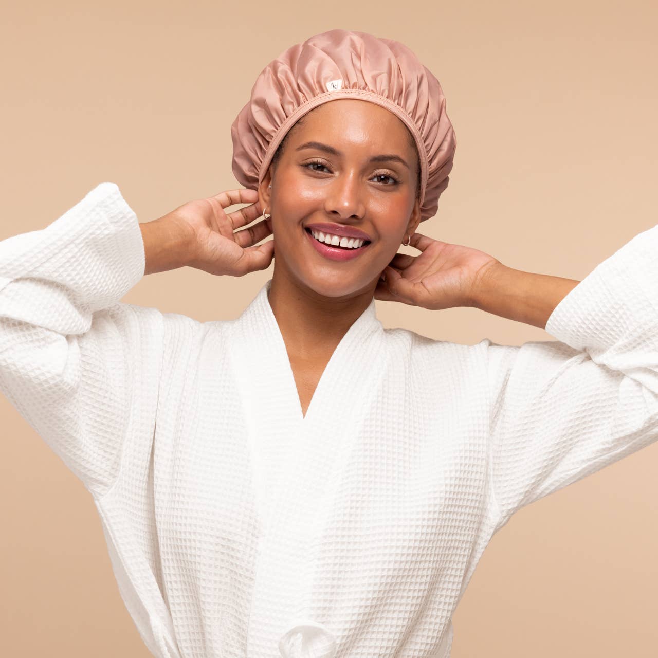 KITSCH - Kitsch Shower Cap 2pc Set - Terracotta & Brown