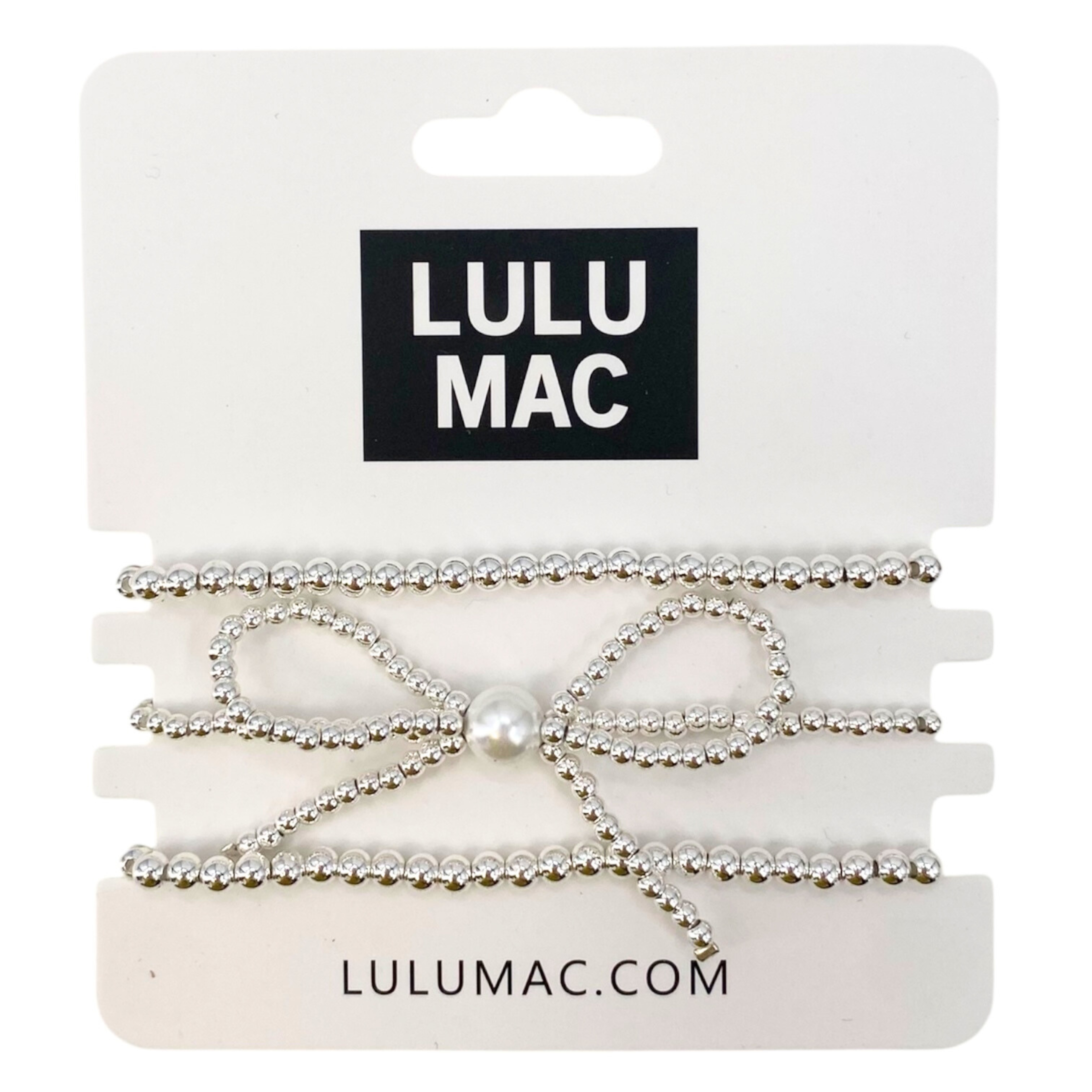 Lulu Mac Silver Bow Bracelets